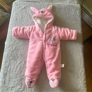 Cute Baby Pink Fleece Onesie 3mos